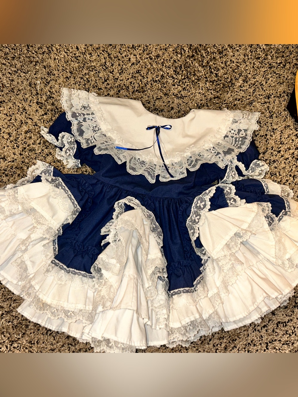 VTG lidl dollys Full Circle Ruffle Pageant Lace pink Party Dress Size 2T